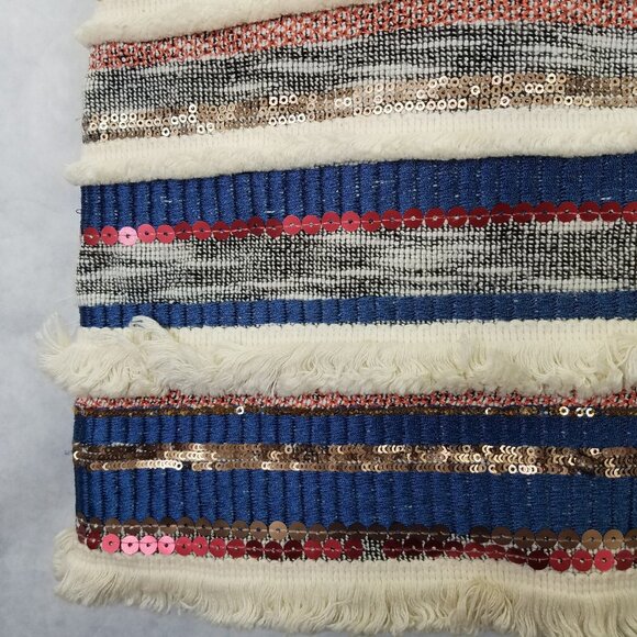 Anthropologie Moulinette Soeurs Erine Mini Skirt Women’s 4 Fringe Sequin Lined - Picture 4 of 13